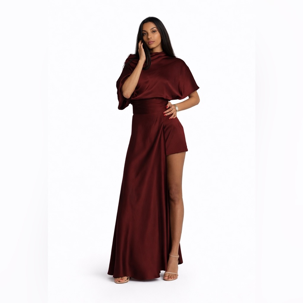 European Designer Satin Gown — Macedonia — Size 8